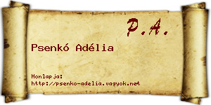 Psenkó Adélia névjegykártya