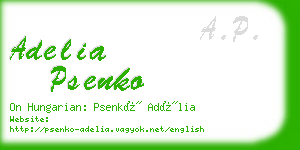 adelia psenko business card
